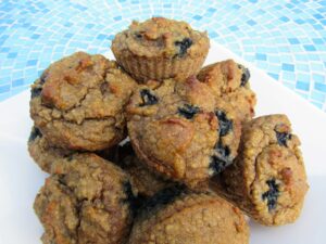no flour blueberry muffins