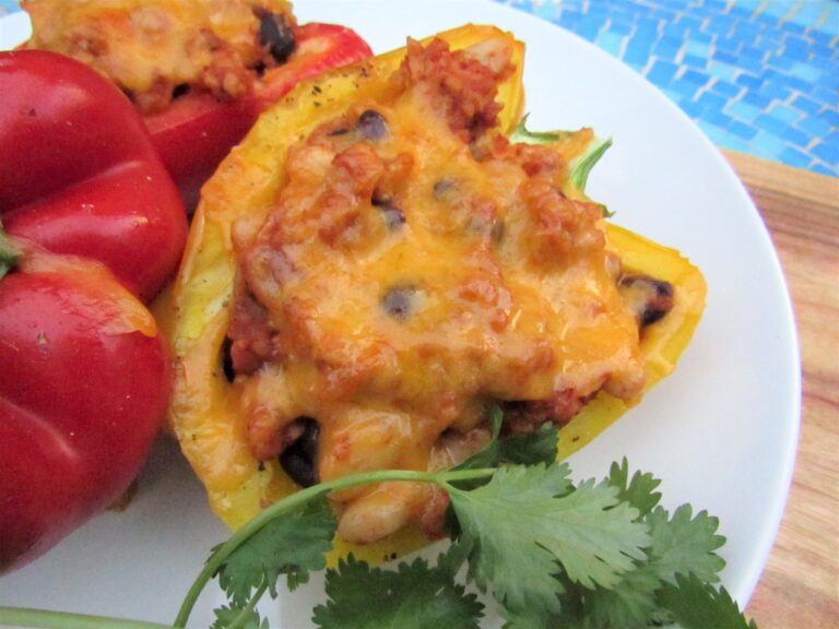 Tex-Mex Vegetarian Stuffed Peppers (High Protein) - Jennifer Hunt Nutrition